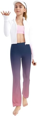 Trendy Gradient Strftime High-Waisted Yoga Pants for Toddler Girls