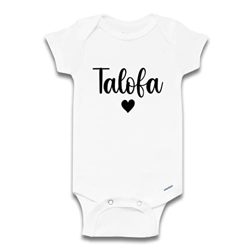 Handmade Samoan Baby Bodysuit Talifa Greeting Outfit