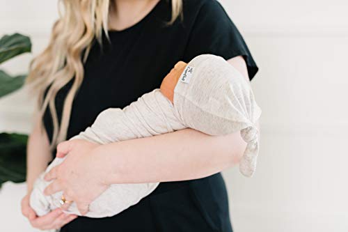 Copper Pearl Baby Beanie Stretch Top Knot