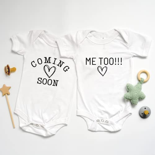 Coming Soon Twin Baby Announcement Onesie