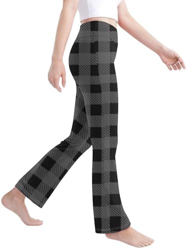 Plaid Pops Yoga Pants for Kids