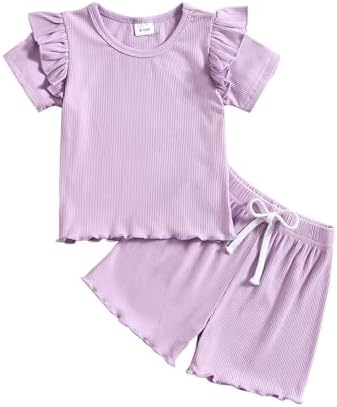 2PCS Toddler Girls Summer Outfits Set