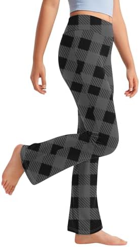 Plaid Pops Yoga Pants for Kids