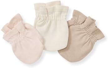 No-Scratch Organic Cotton Mittens for Babies