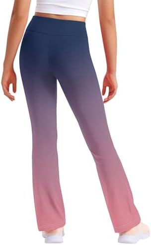 Trendy Gradient Strftime High-Waisted Yoga Pants for Toddler Girls