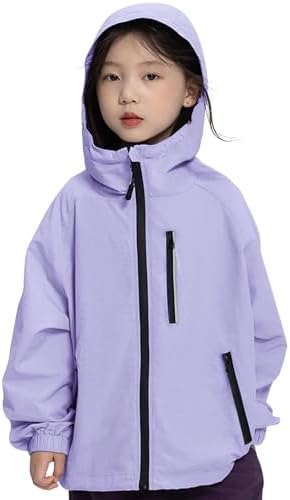 Rolanko Girls Waterproof Hoodie Outdoorsy Design