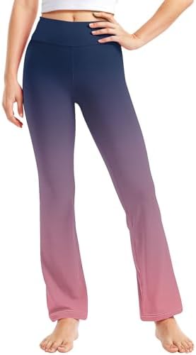 Trendy Gradient Strftime High-Waisted Yoga Pants for Toddler Girls