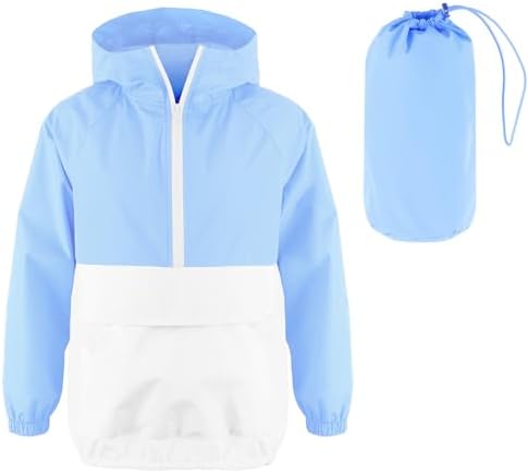 Quick-Dry Half-Zip Rain Jacket for Kids