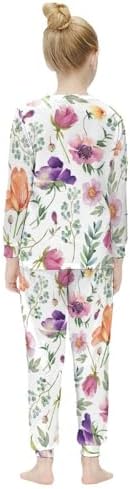 MEIKKO Soft Pajamas Set White Multi-Color
