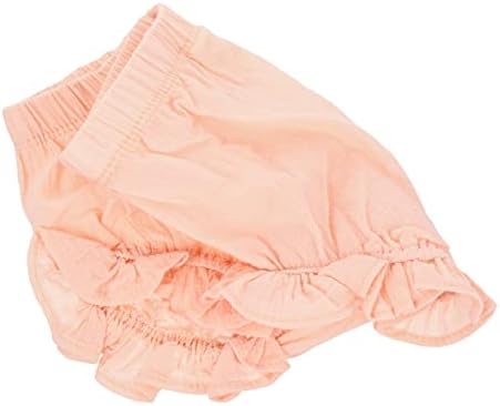 Stylish Solid Cotton Linen Briefs for Baby Girls Pink