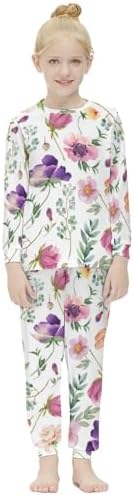 MEIKKO Soft Pajamas Set White Multi-Color