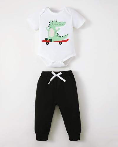 NZRVAWS Newborn Baby Boy Clothing Set - Romper Pants 6 Pcs