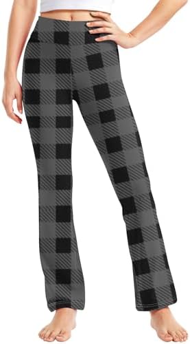 Plaid Pops Yoga Pants for Kids