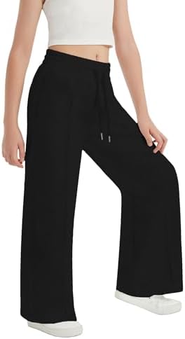 EXARUS High Waist Wide Leg sweatpants for Girls