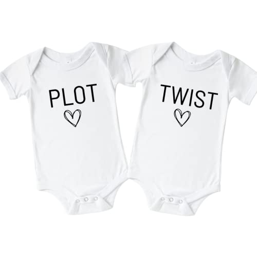 Plot Twist Funny Baby Announcement Onesie