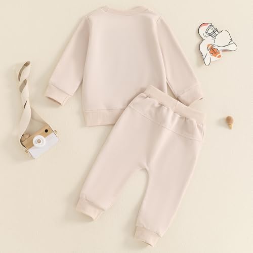 Endorothii Toddler Boys Rugby Football Embroidery Sweatsuit Set