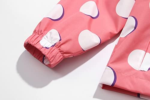 Spmor Boys Girls Rain Jackets - Waterproof Hoodie for Kids