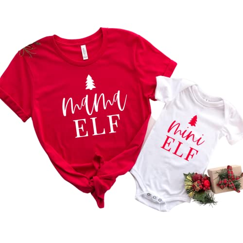 Handmade Christmas Matching Mommy Me Shirts Held in TX USA for 2021