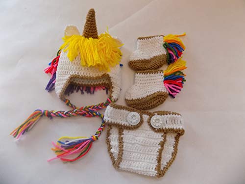 Forever Fireweed Baby Crochet Unicorn Photo Prop Hat Box