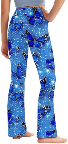 Floral Printed Straight Leg Yoga Pants for Kids 2-13