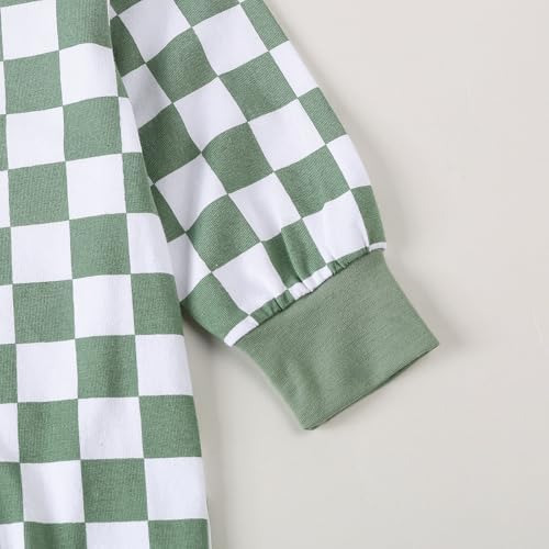 Newborn Boys Girls Checkered Romper