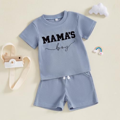 FOCUSNORM Embroidered toddlers boys summer set