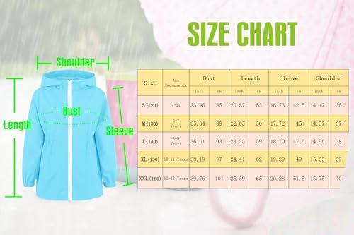 Modafans Boys Girls Lightweight Waterproof Rain Jacket - Stay Dry and Comfortable