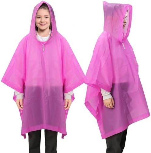 Anyoo 2-Piece Waterproof Reusable Rain Coats for Kids
