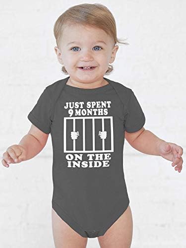 Reaxion Funny Cute Baby Girls Bodysuit 9 Months On The Inside