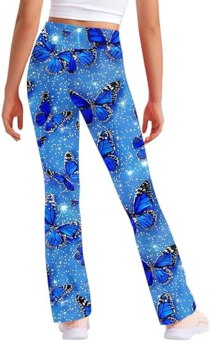 Floral Printed Straight Leg Yoga Pants for Kids 2-13