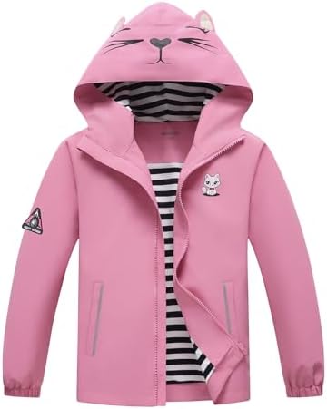MGEOY Girls Lightweight Cotton jacket waterproof windproof and compact