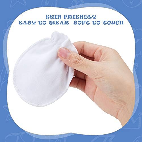 6 Pairs Unisex Baby mittens No Scratch Soft cotton for newborns