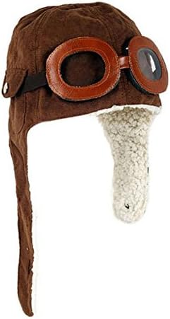 Ewanda Pilot Aviator Fleece Warm Hat for Kids