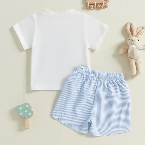 Easter Toddler Outfit - Boy Girl Soft Striped BunnyT Daily Seasonal Perfect Match