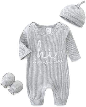 Babymine Newborn Onesies Set Romper Hat Gloves