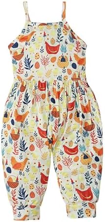 Baby Girl Easter Outfits - Toddler Bell Bottoms Romper
