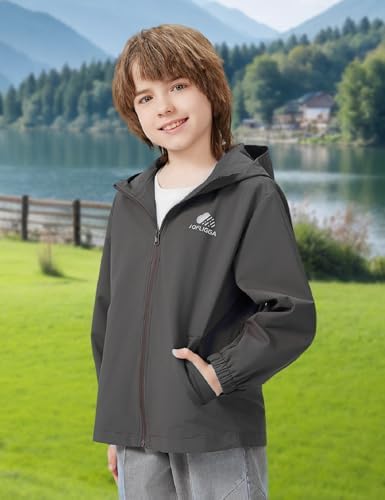 Kids Lightweight Waterproof Rain Jacket for Generous Rainy Day Protection