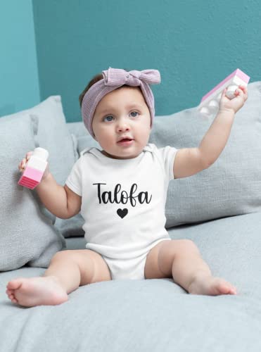 Handmade Samoan Baby Bodysuit Talifa Greeting Outfit