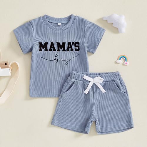 FOCUSNORM Embroidered toddlers boys summer set