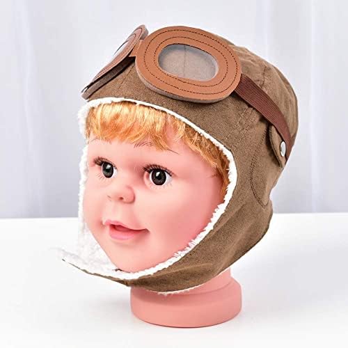 Soft Brown Pilot Hat for Kids