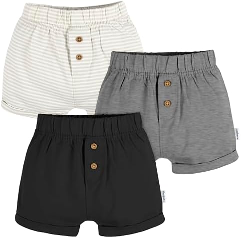 Gerber Baby 3-Pack Knit Shorts - 100 Soft Durable