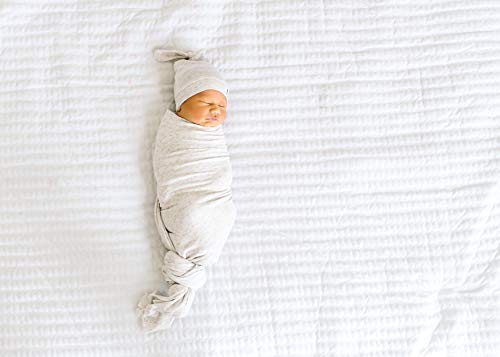 Copper Pearl Baby Beanie Stretch Top Knot