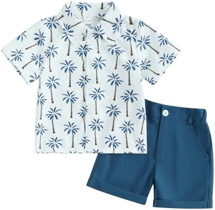 Dewadbow tropical paradise short sleeve shirt shorts for boys