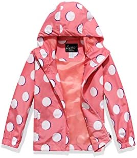 Spmor Boys Girls Rain Jackets - Waterproof Hoodie for Kids