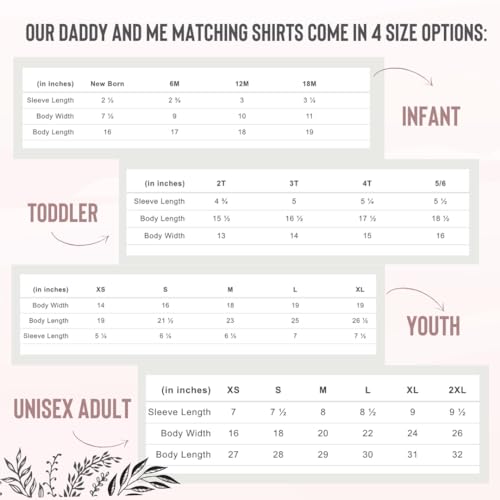 Daddy Daughter Matching Outfits 1st Fathers Day Gift Custom Dad Daughter Shirts