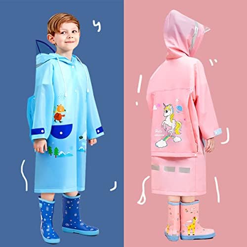 YouYouCool Kids Cartoon Rain Jacket Durable Waterproof for Boy Girl