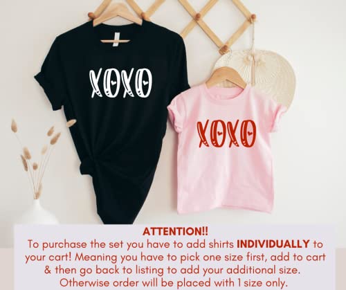 Xoxo Mommy Me Matching Outfits - Valentines Day Shirts for Mom Daughter