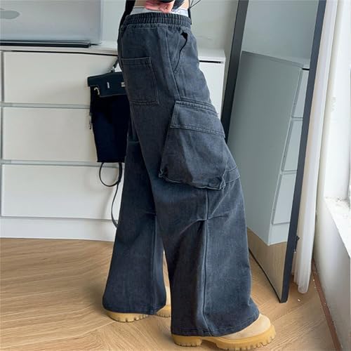 Generic Baggy Denim Cargo Pants for Girls