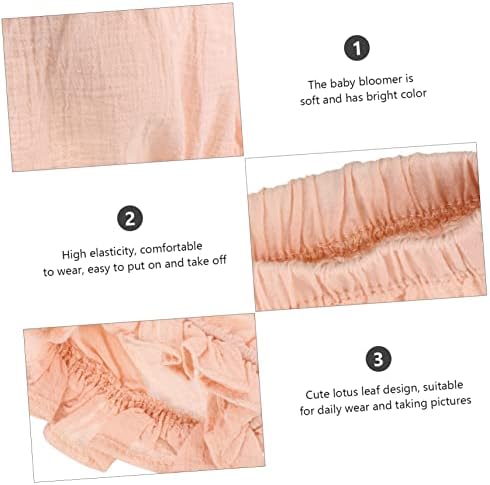 Stylish Solid Cotton Linen Briefs for Baby Girls Pink