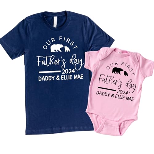 Personalized Fathers Day Dad Baby Matching